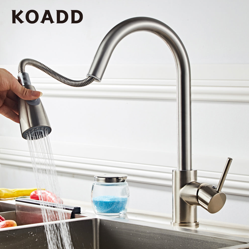 KOADD All Copper Kitchen Pull Faucet