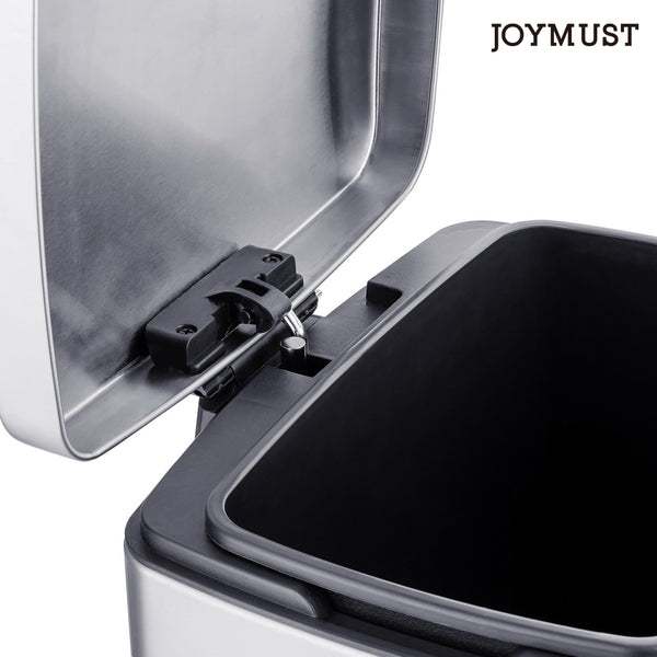 JOYMUST Rectangle, Stainless Steel, Soft-Close, Step Trash can, 30L