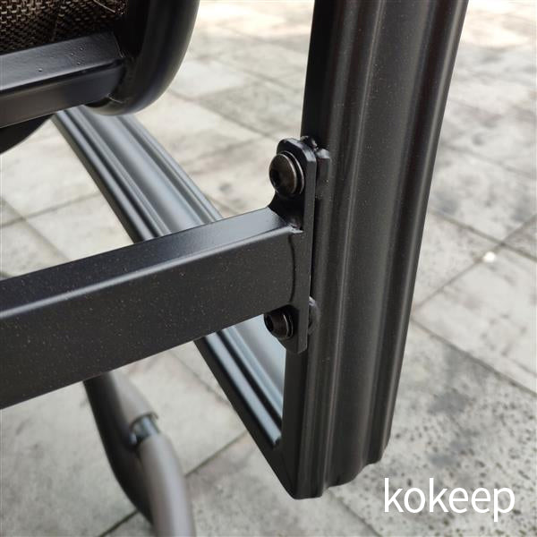 kokeep On Shine 3 PCS Outdoor Furniture,Patio Height Swivel Bar two Chairs and One Table,Bistro Set，Patio Furniture Set，Suitable for Yard,Backyard and Garden