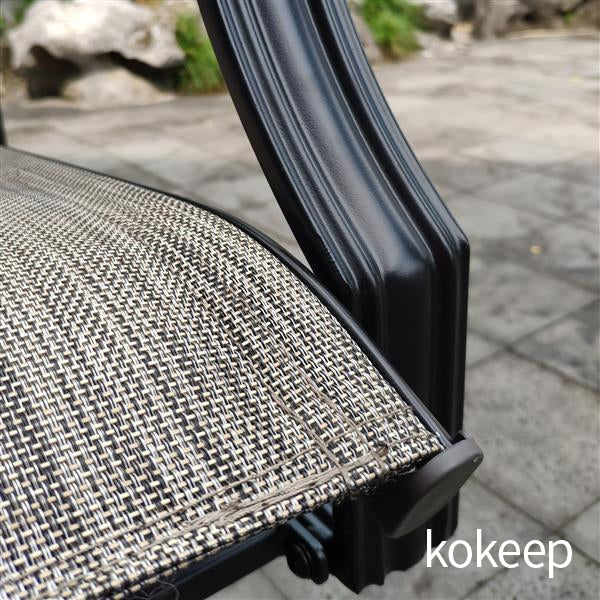 kokeep On Shine 3 PCS Outdoor Furniture,Patio Height Swivel Bar two Chairs and One Table,Bistro Set，Patio Furniture Set，Suitable for Yard,Backyard and Garden