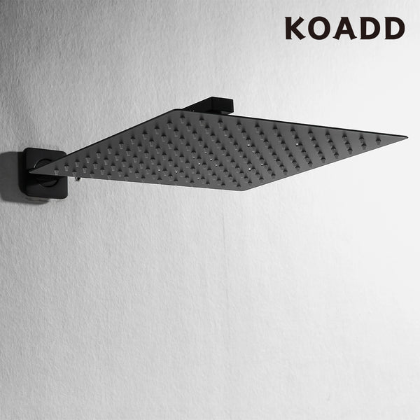 KOADD Stainless Steel Shower Set 10 Inch Top Shower-Black
