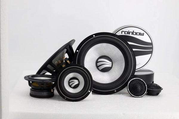 rainbow german car audio, car speakers, way component set, EL-MW165E, DL-C6.2