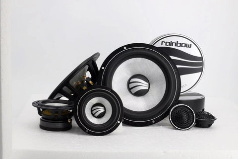 rainbow german car audio, car speakers, way component set, EL-MW165E, DL-C6.2