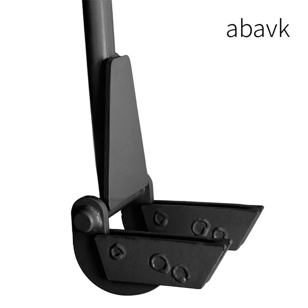 abavk 44" Hand-operated Pry Bars Pallet Buster Tool with Iron Nail-Removal Crowbar Black