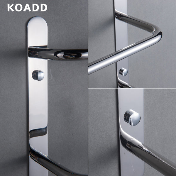 KOADD 304 Stainless Steel Hand Polishing Finished Three Towel Bars Towel Rack Wall Mounted Multilayer Bathroom Accessories KJWY003YIN-45CM