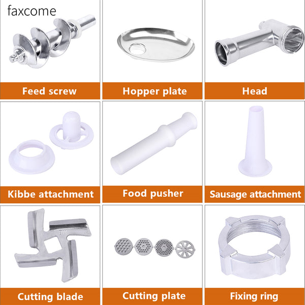 faxcome Electric Meat Grinder Sausage Maker with Handle Black