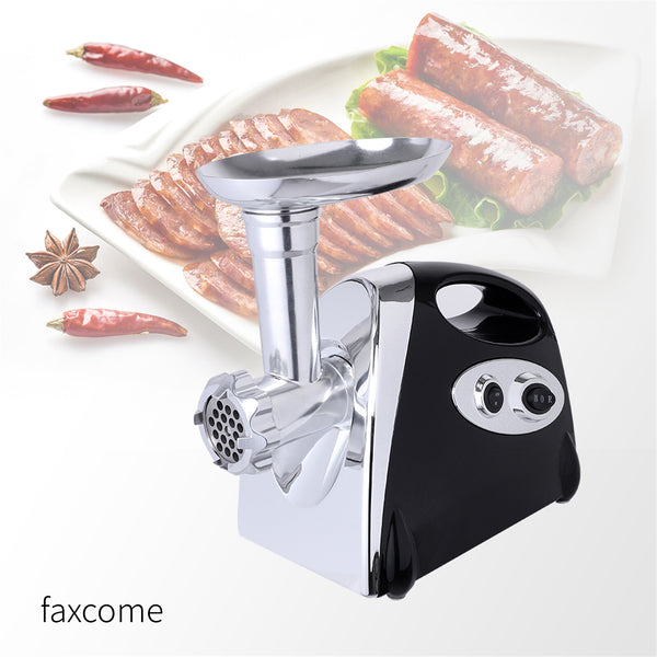 faxcome Electric Meat Grinder Sausage Maker with Handle Black