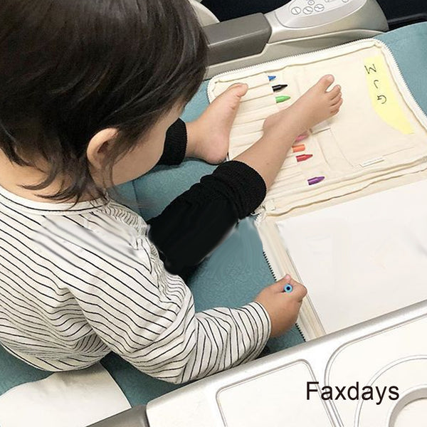 Faxdays Beige Multifunction Large Capacity Children Paintbrush Crayons Storage Stationery Bag