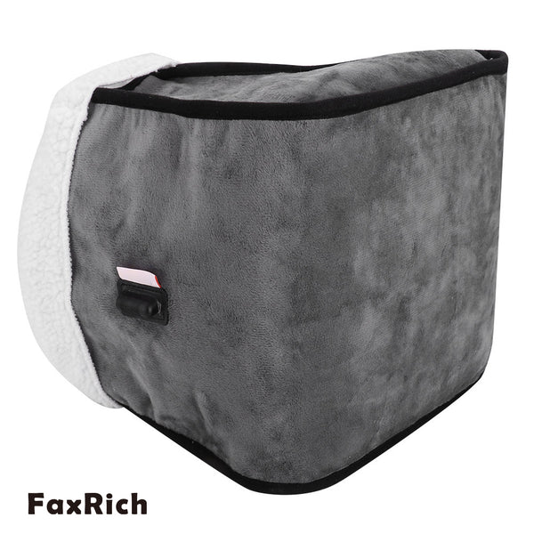 FaxRich 100-240V Electric Foot Warmer Detachable Feet Heating Boot Heater Shoes US Plug (Grey)