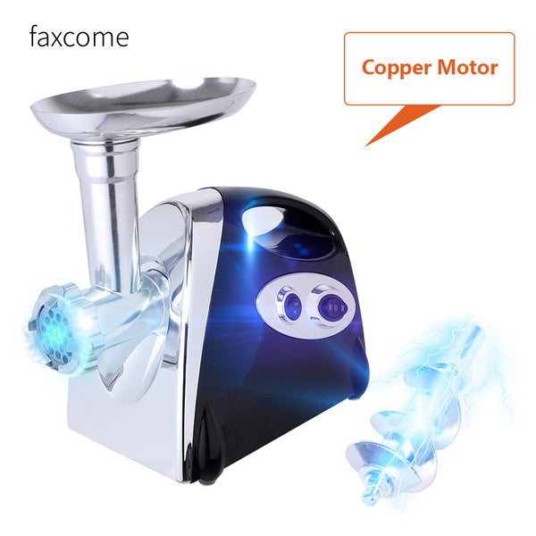faxcome Electric Meat Grinder Sausage Maker with Handle Black