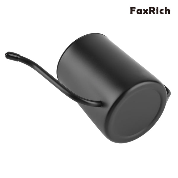 FaxRich 550ml Stainless Steel Long Gooseneck Coffee Pot Kettle with Lid for Home Kitchen Coffee Shop